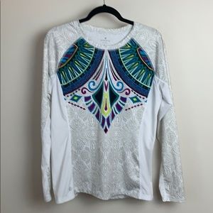 Athleta Long Sleeve Rash Guard Vented Shirt